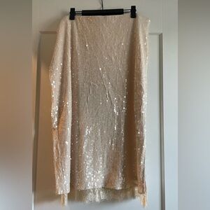 Sparkling Beige Sequin Skirt